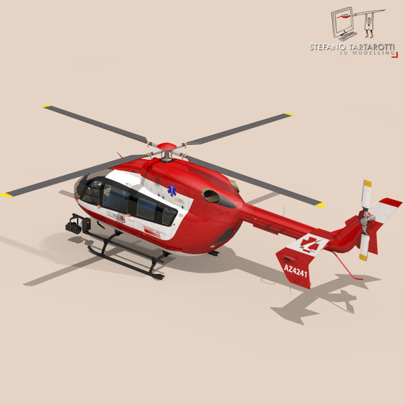 EC145 air ambulance 3D model_2