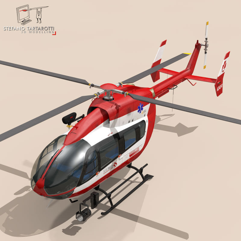 EC145 air ambulance 3D model_4