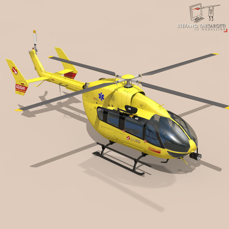 EC145 air ambulance 3D model_1