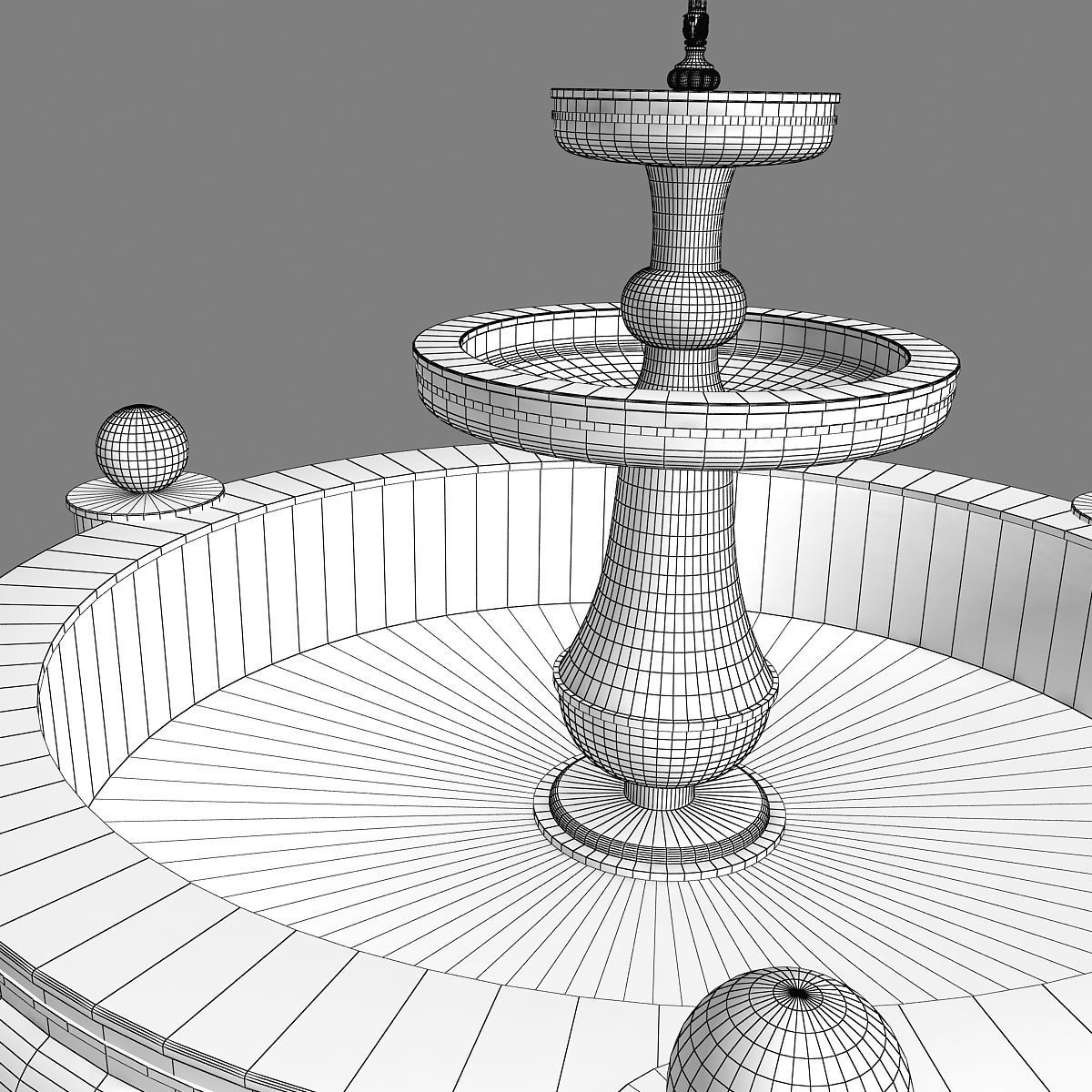 Fountain 01 3D model_9