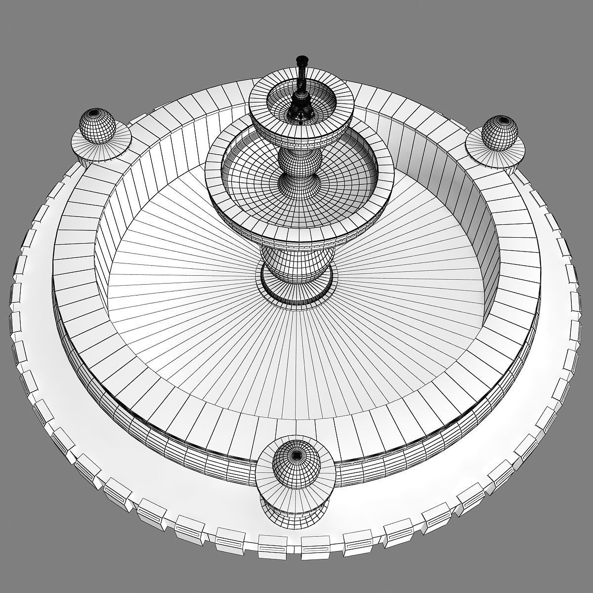 Fountain 01 3D model_10