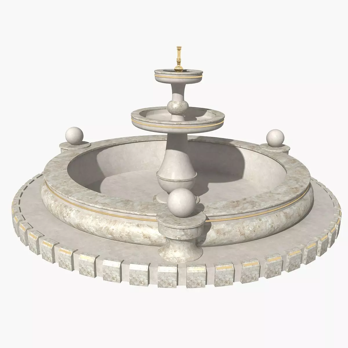 Fountain 01 3D model_0