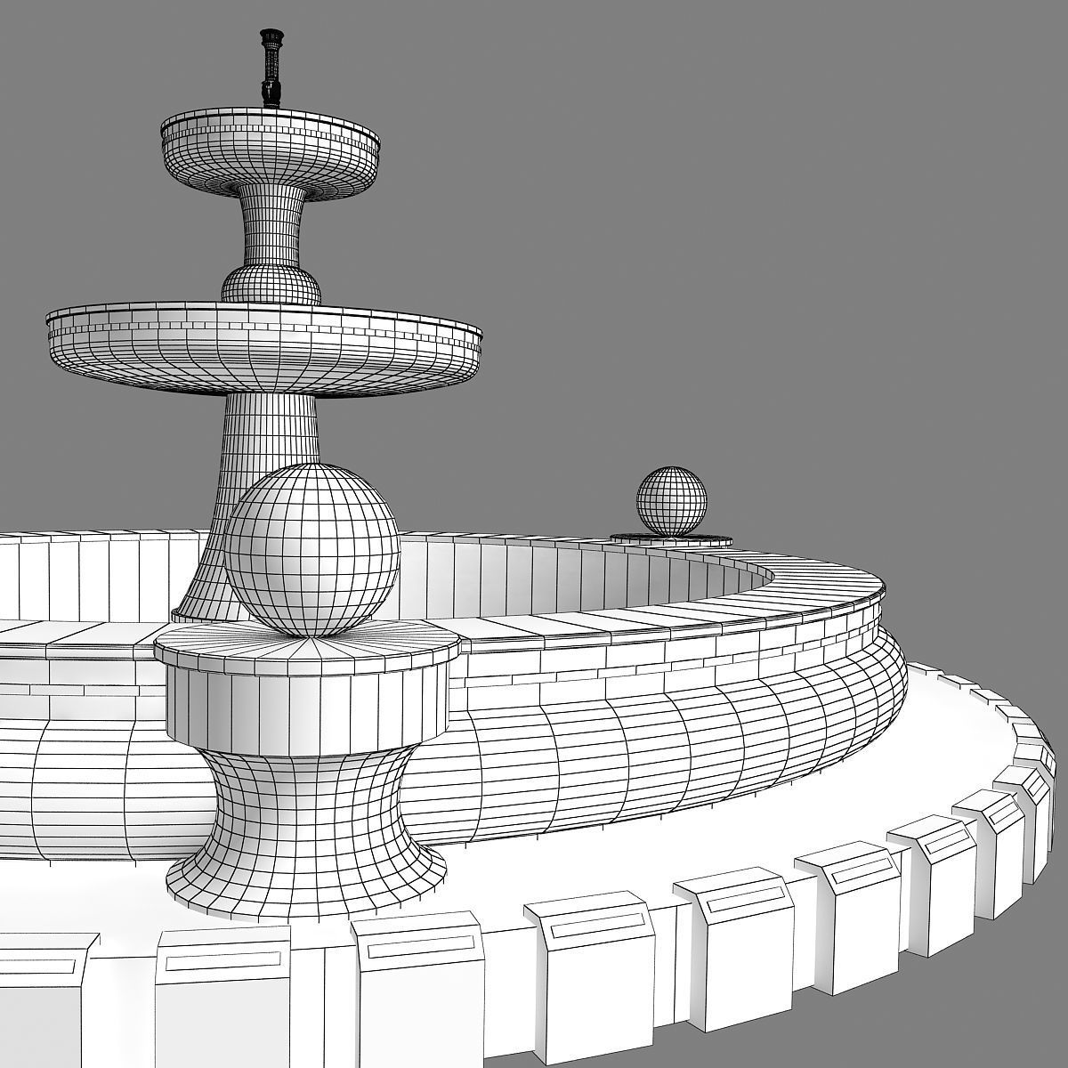 Fountain 01 3D model_11
