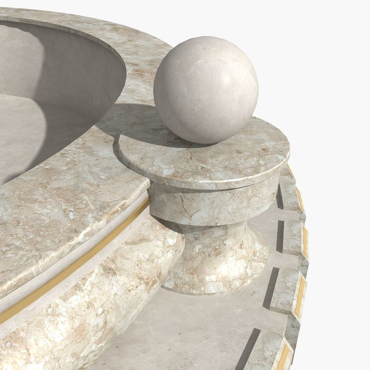 Fountain 01 3D model_6