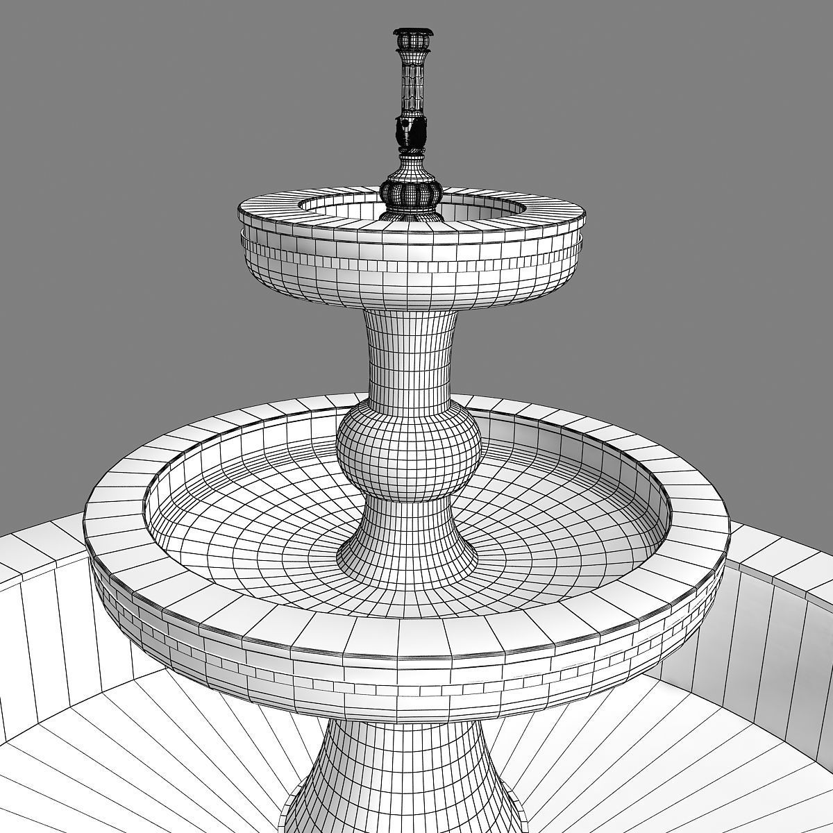Fountain 01 3D model_8