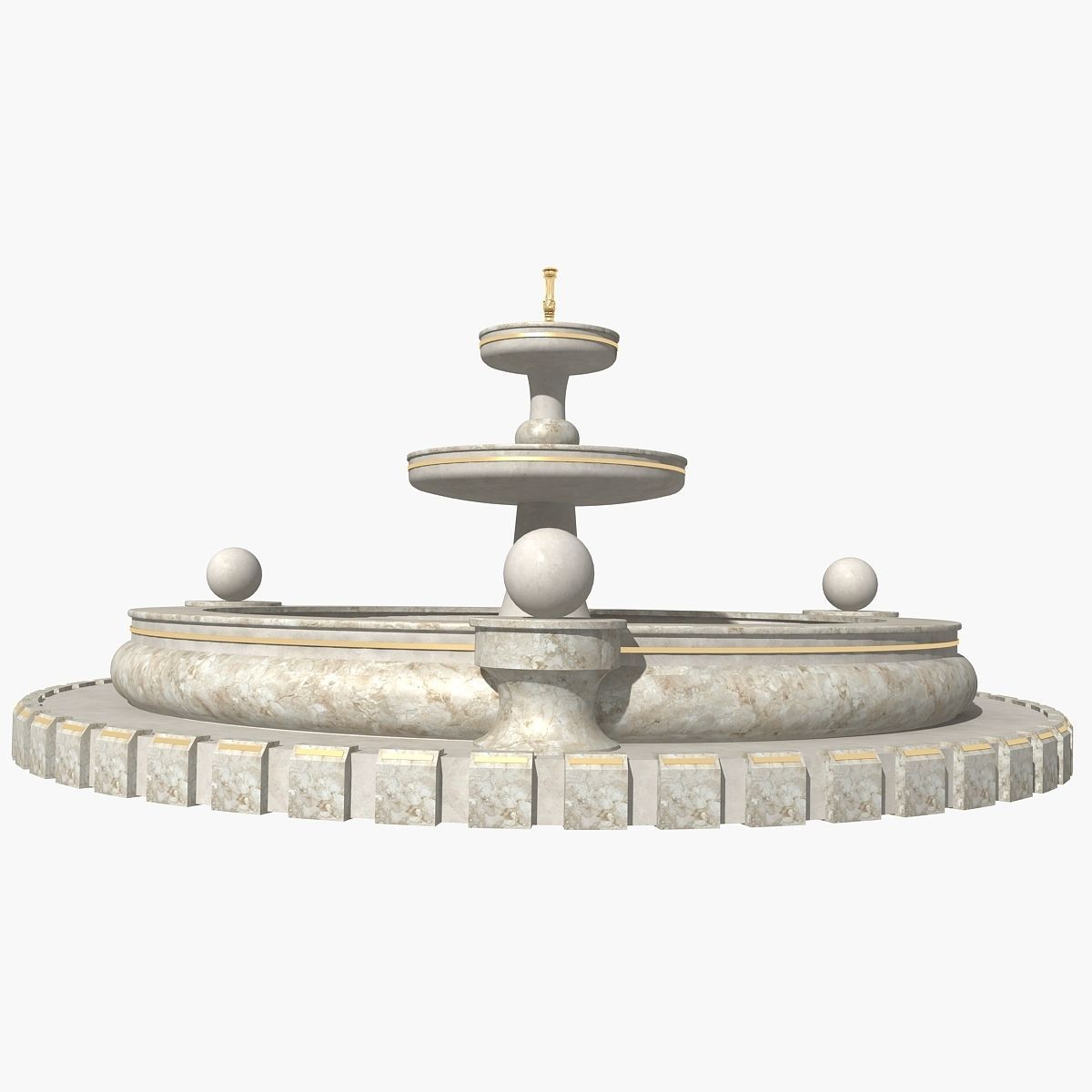 Fountain 01 3D model_2