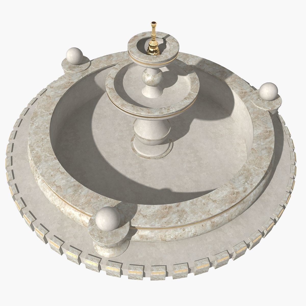 Fountain 01 3D model_1