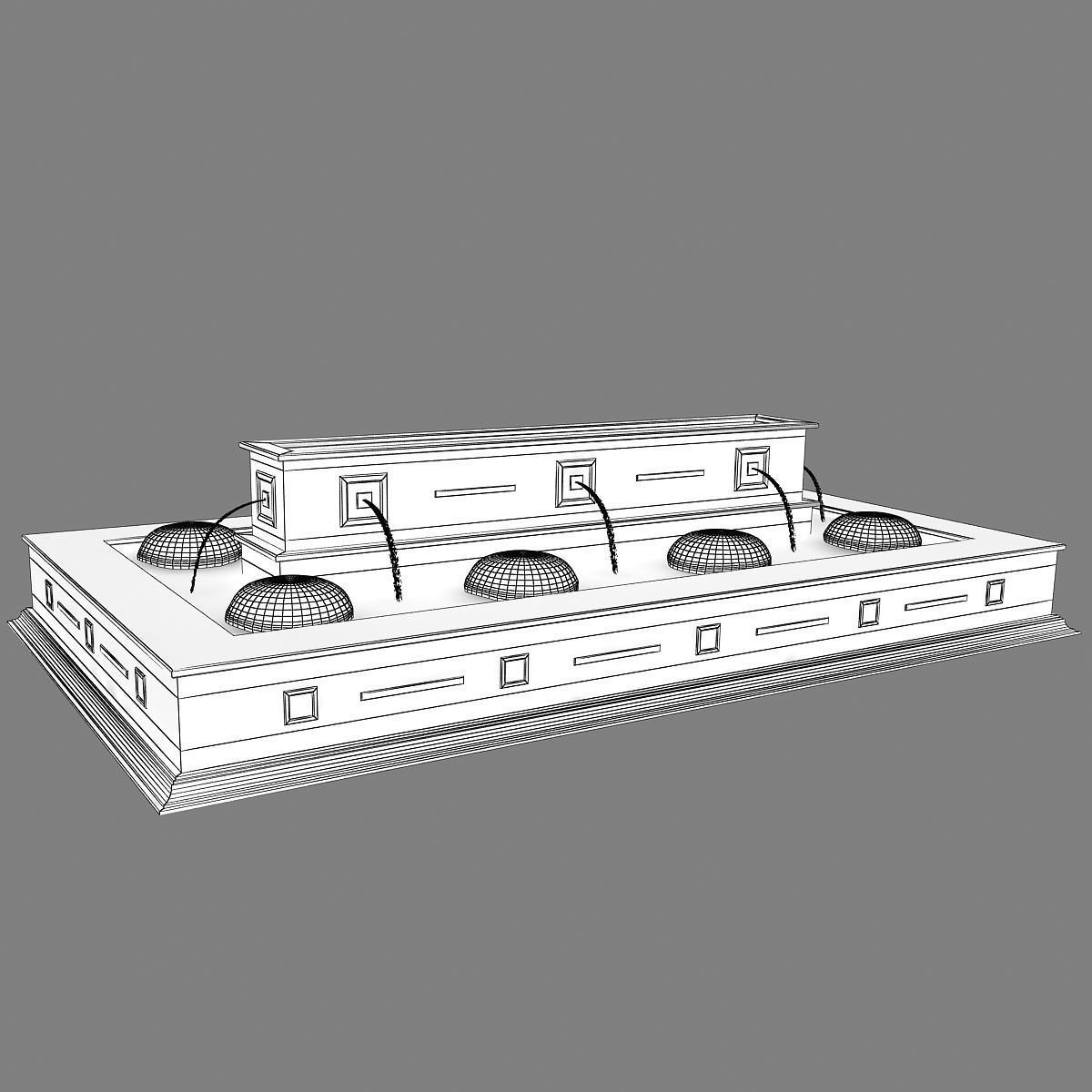 Fountain 02 3D model_8