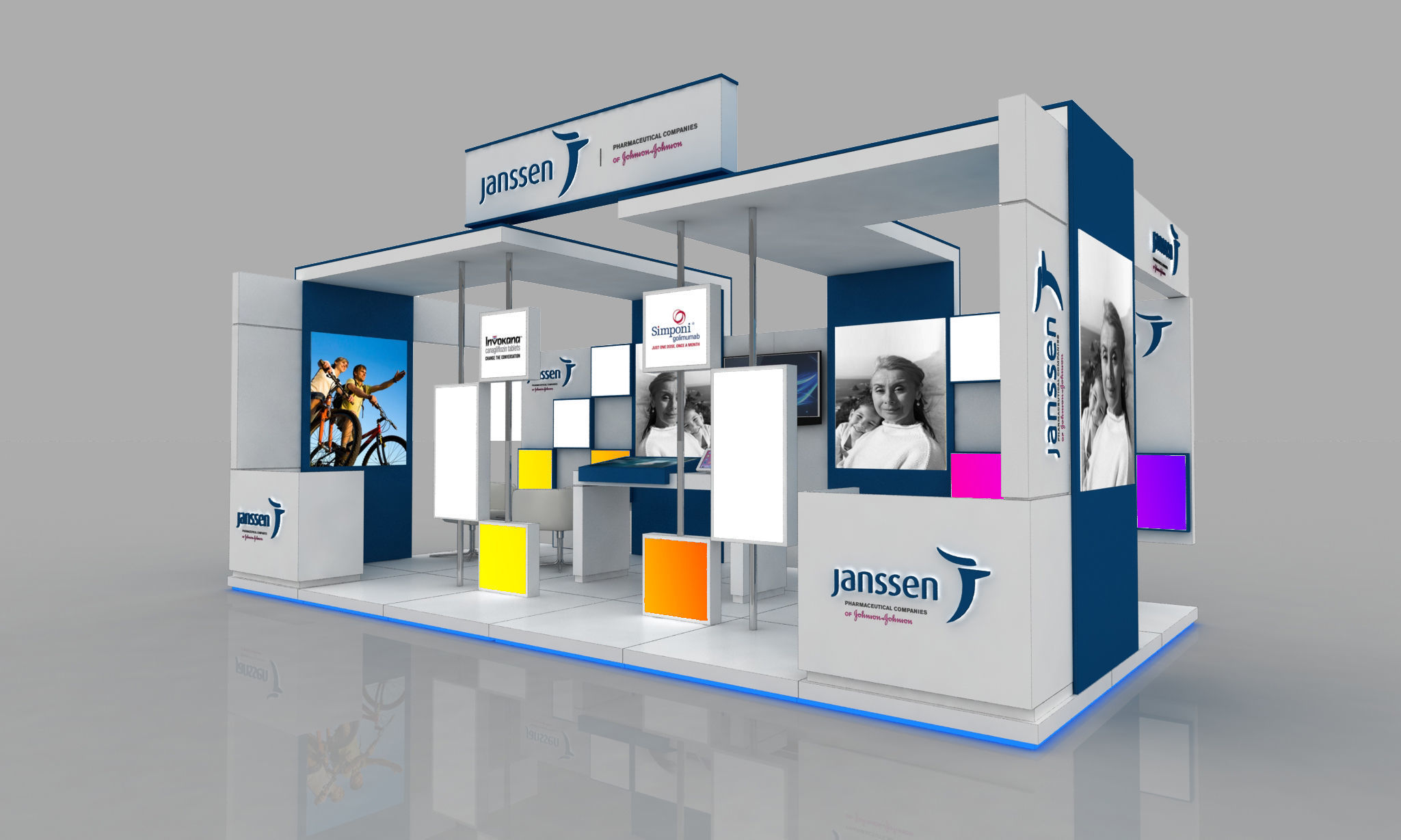 Multiple size exhibition stall 3D model_2