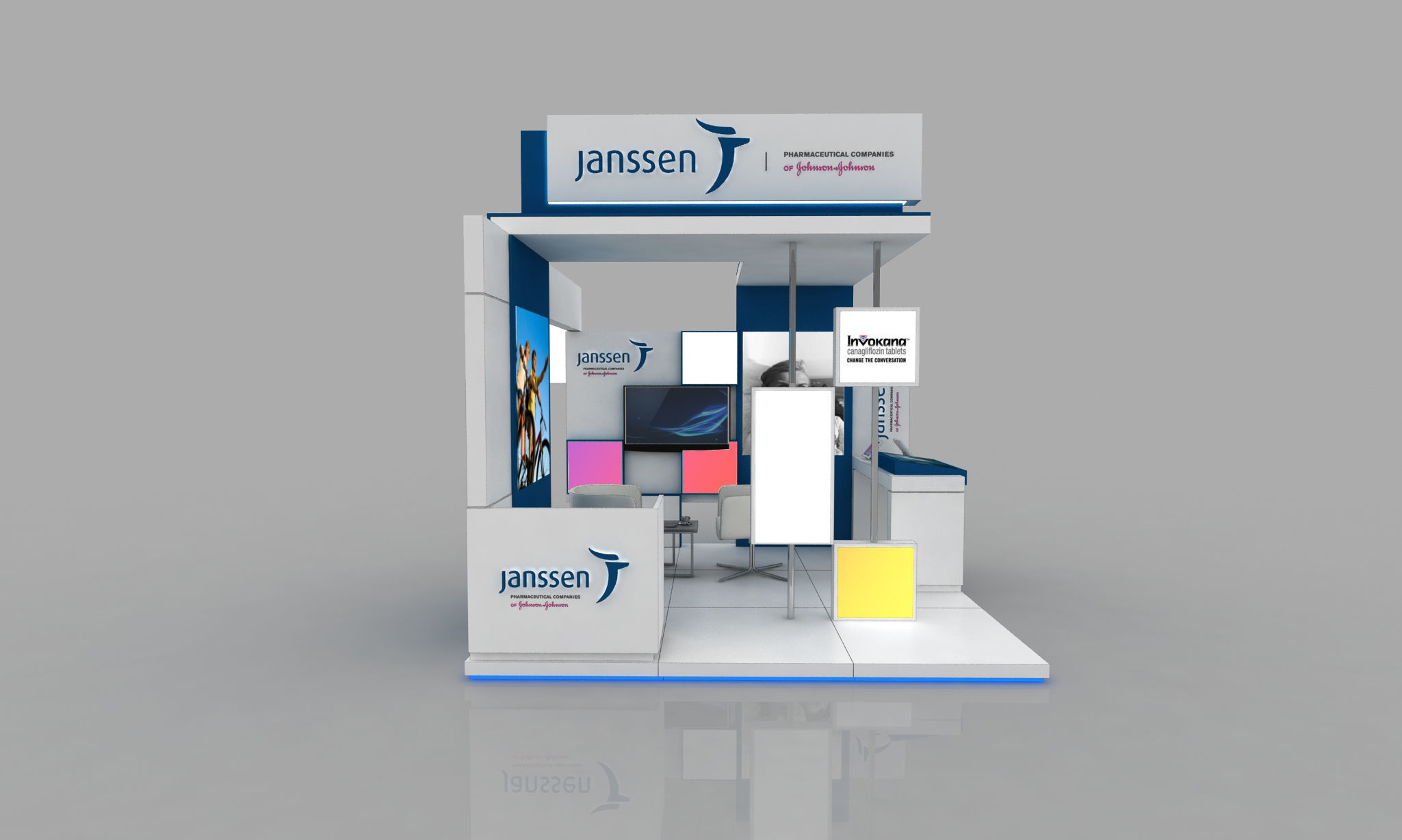 Multiple size exhibition stall 3D model_5