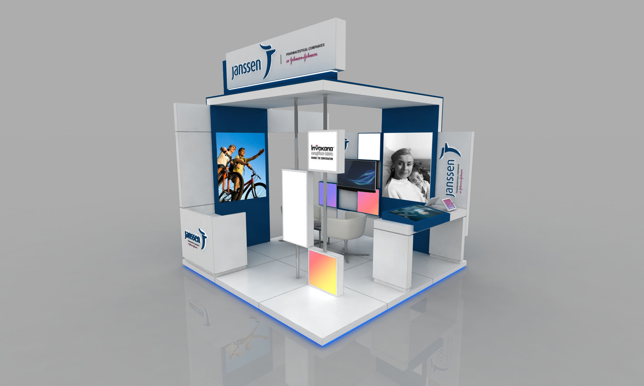 Multiple size exhibition stall 3D model_4