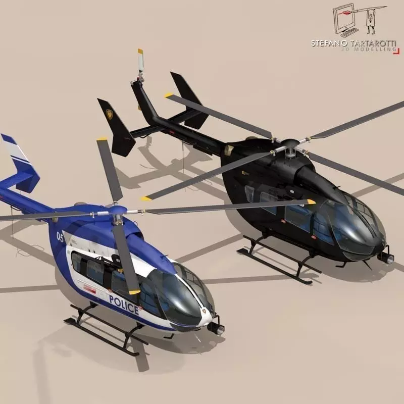 EC145 law enforcement 3D model_0