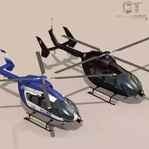 EC145 law enforcement 3D model
