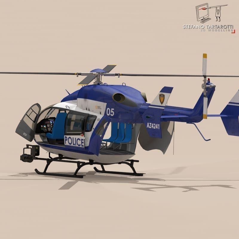 EC145 law enforcement 3D model_6