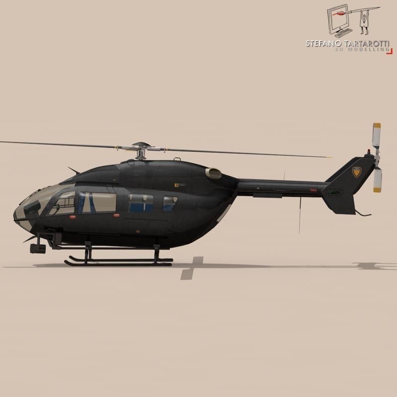 EC145 law enforcement 3D model_2