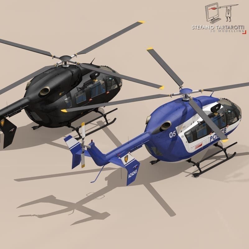 EC145 law enforcement 3D model_1