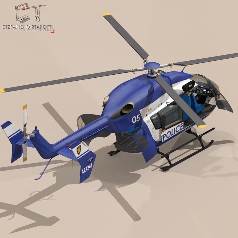 EC145 law enforcement 3D model_7