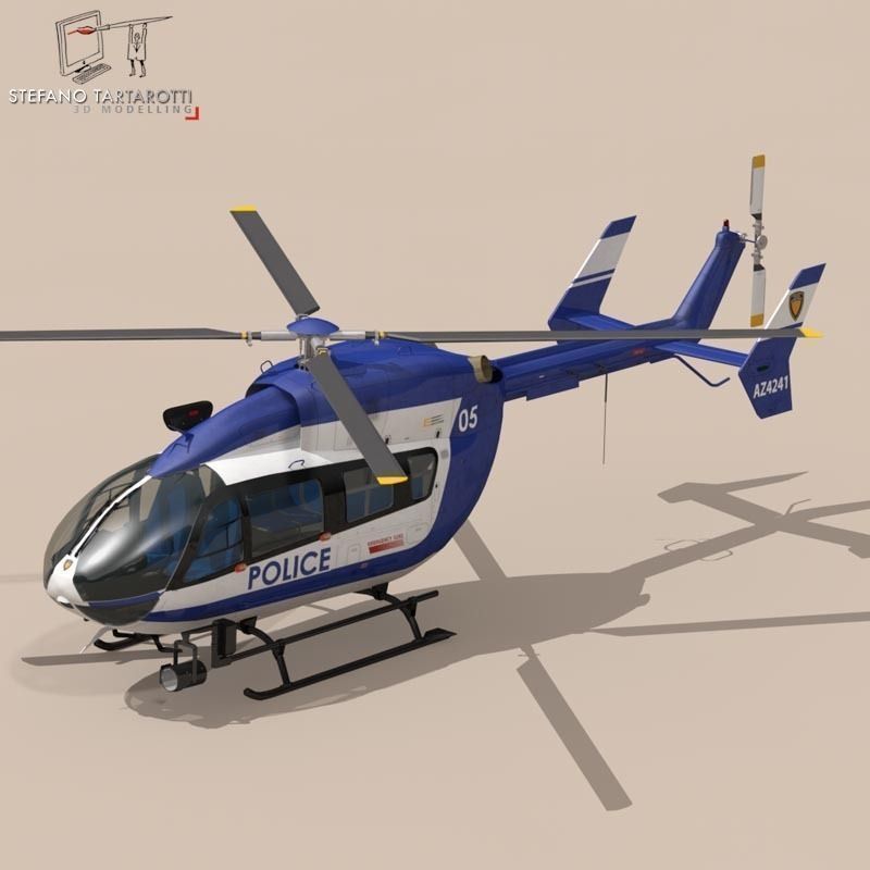 EC145 law enforcement 3D model_4