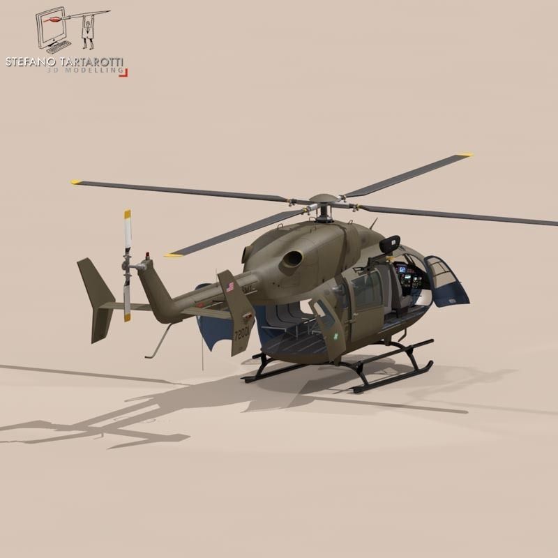 UH72 Lakota 3D model_4