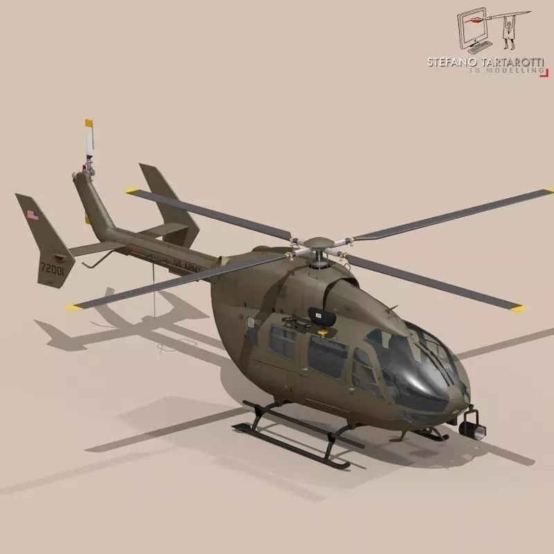  UH72 Lakota 3D model_0