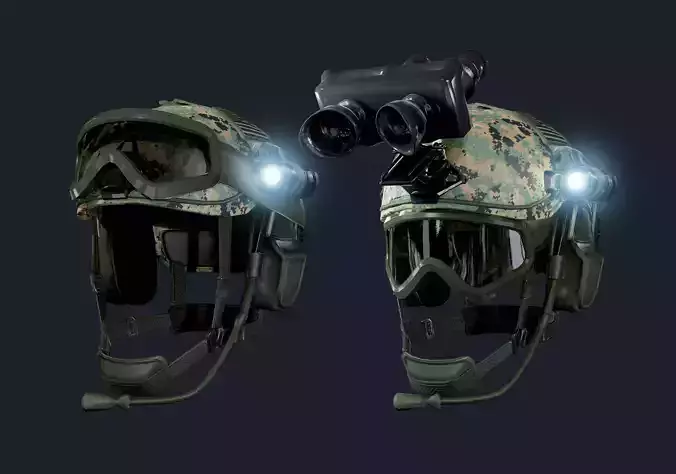 Military Helmet Game Ready Low-poly 3D model