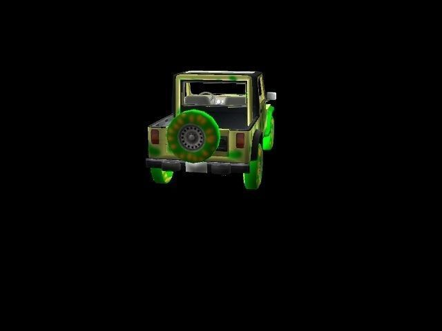 Military Jeep Low-poly 3D model