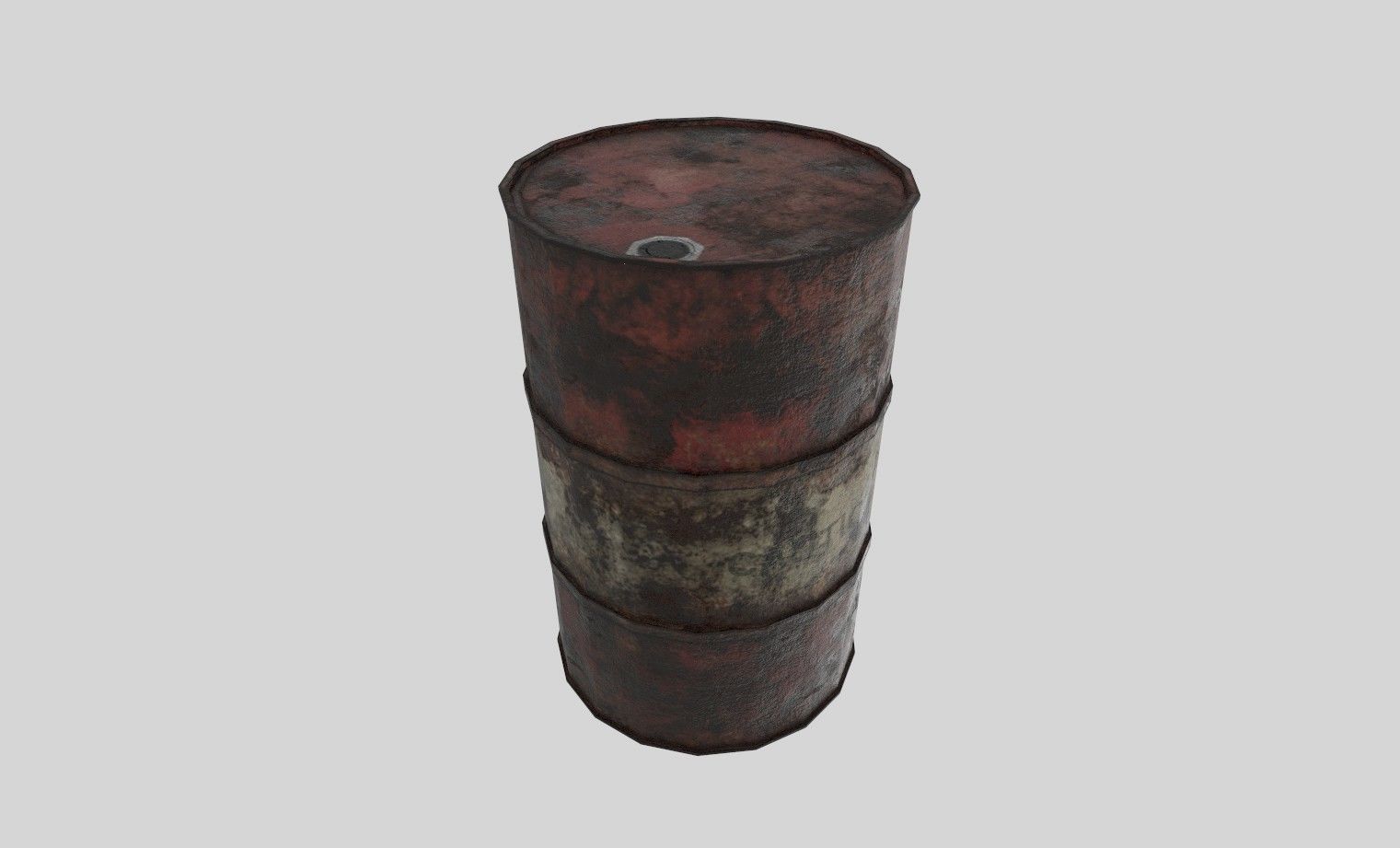 OIL DRUM 3D Low-poly 3D model_2