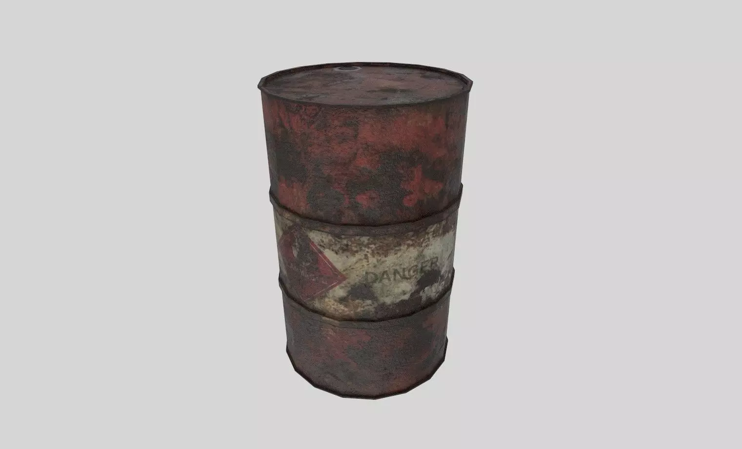 OIL DRUM 3D Low-poly 3D model_0