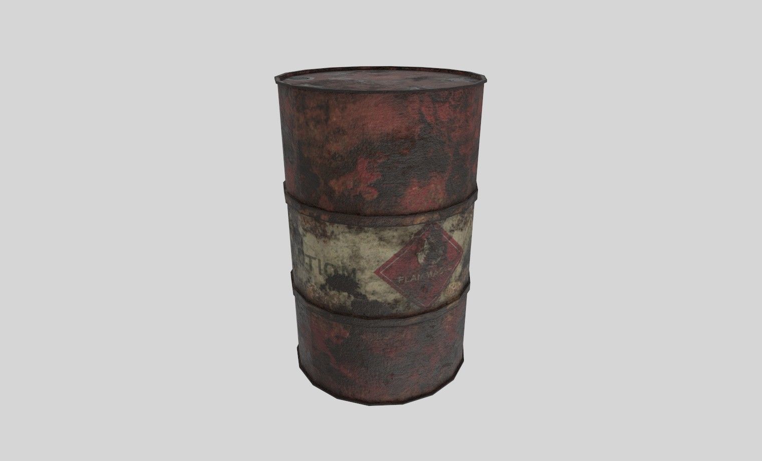 OIL DRUM 3D Low-poly 3D model_1