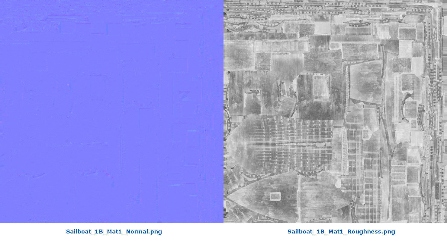 Sailboat 1B Low-poly 3D model_22