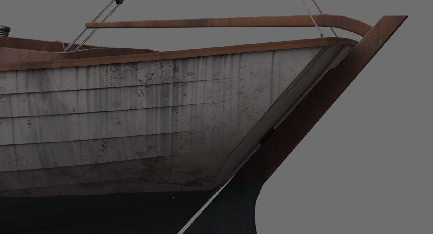 Sailboat 1B Low-poly 3D model_10