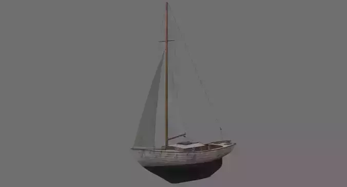 Sailboat 1B Low-poly 3D model Sailboat 1B Low-poly 3D model