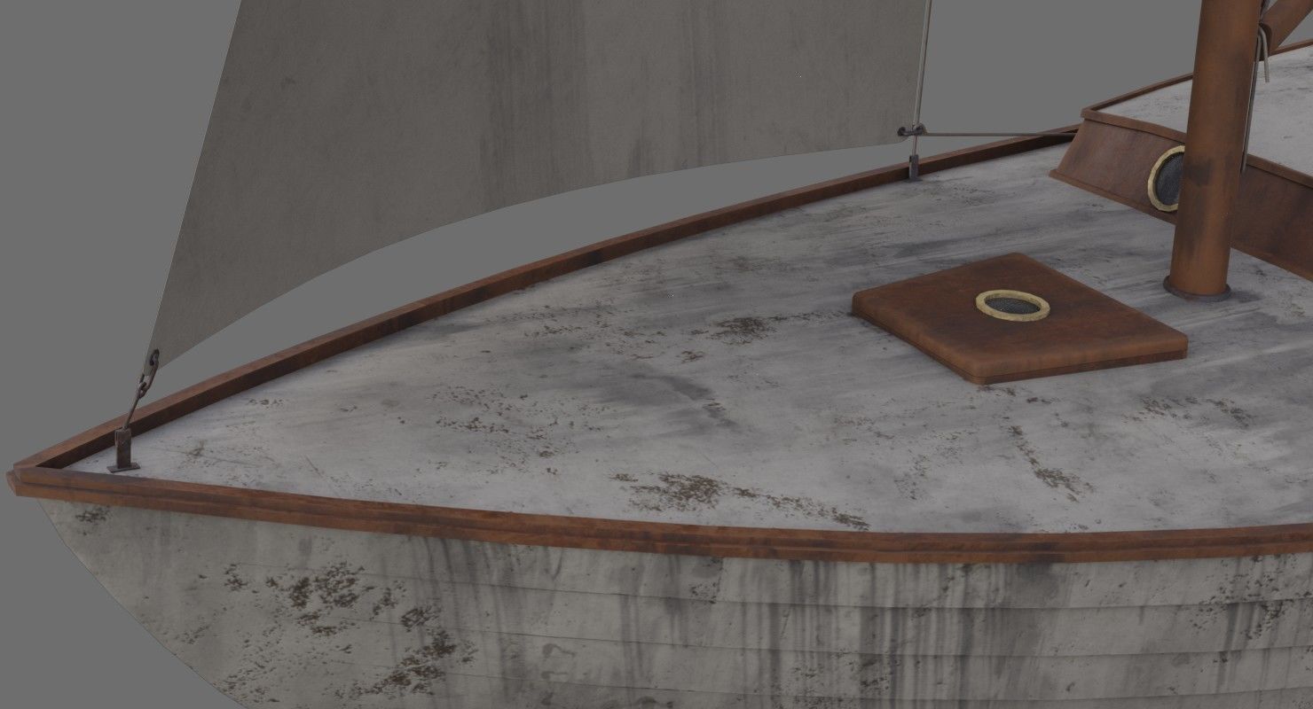 Sailboat 1B Low-poly 3D model_5