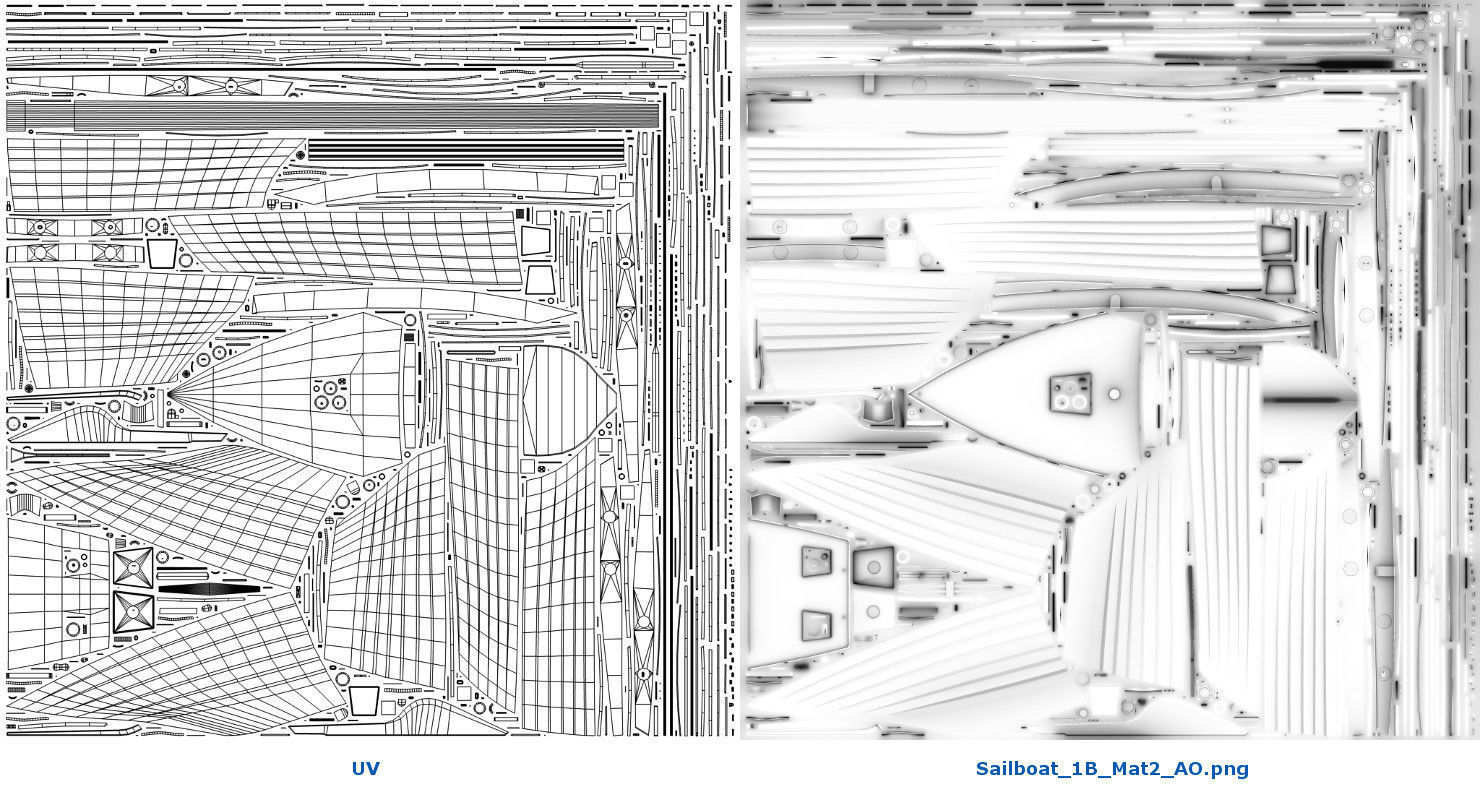 Sailboat 1B Low-poly 3D model_23