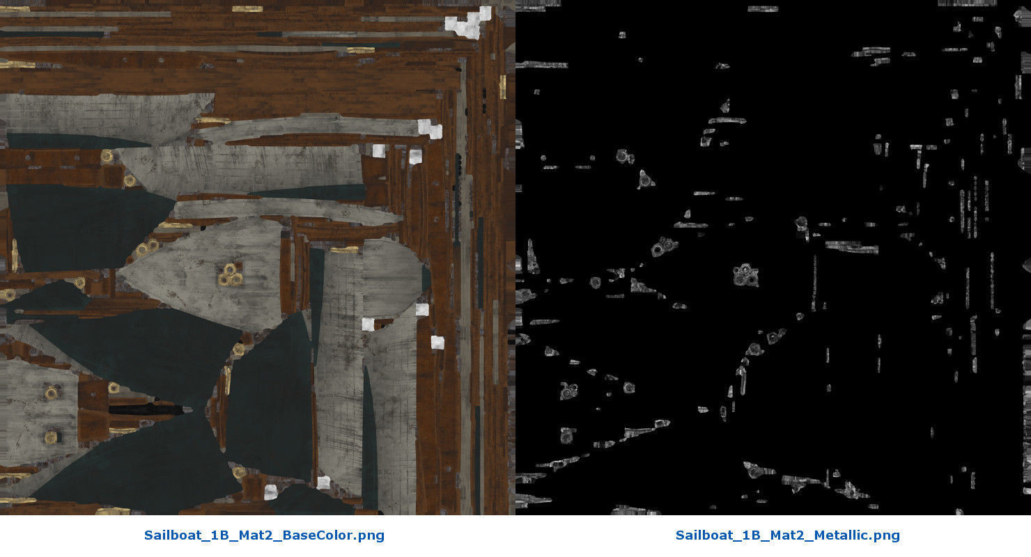 Sailboat 1B Low-poly 3D model_24