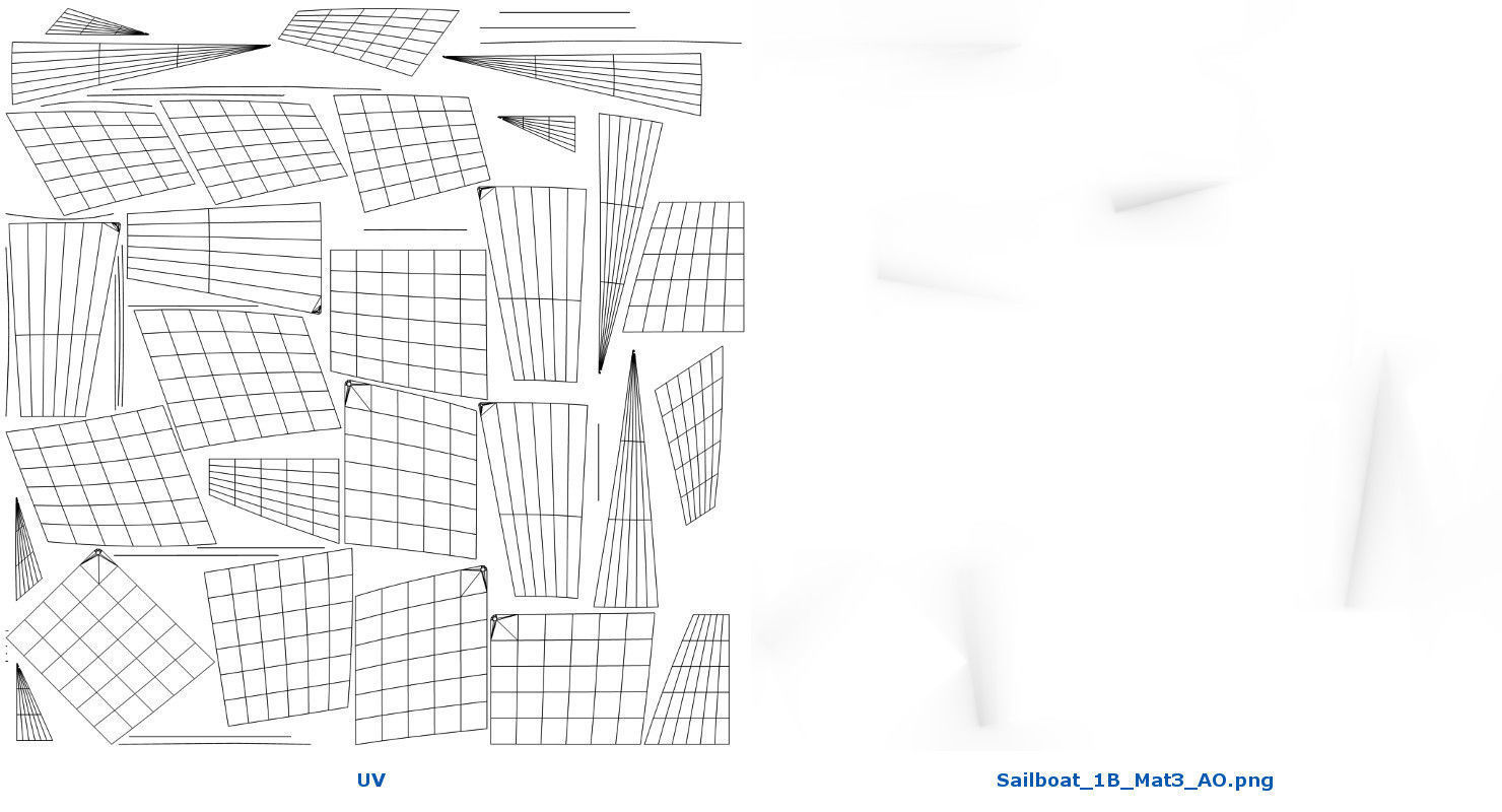 Sailboat 1B Low-poly 3D model_27