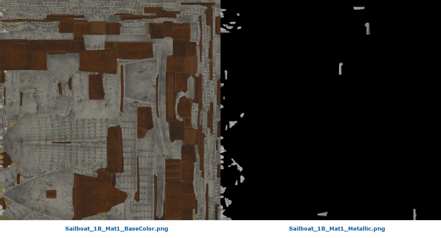 Sailboat 1B Low-poly 3D model_21