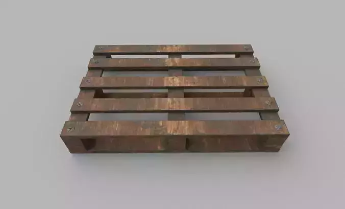 PALLET 3D LOW POLY wooden