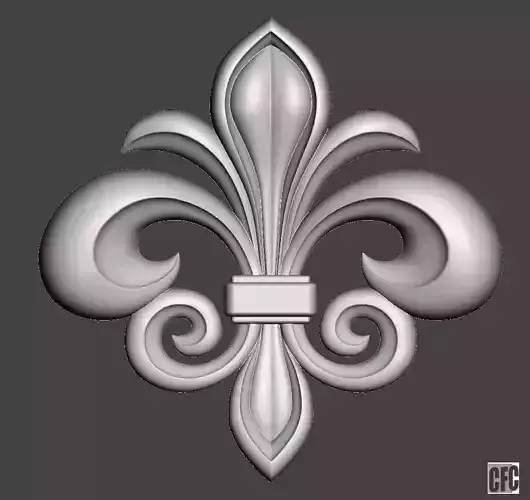 WoodCarving detail - 3d model for CNC - WCCFC0B 3D print model