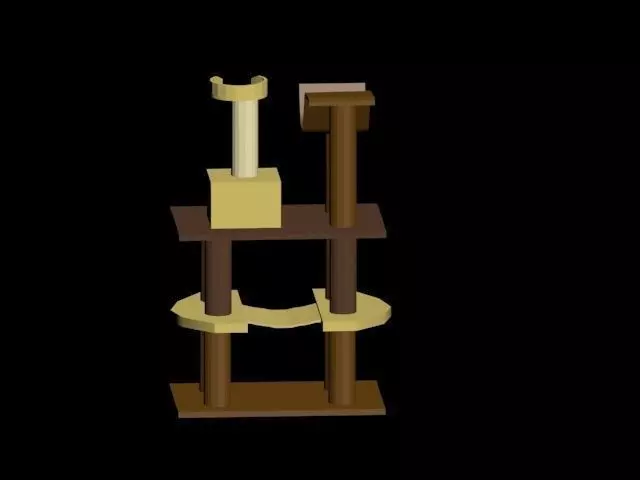 Cat Scratching Post 3D model