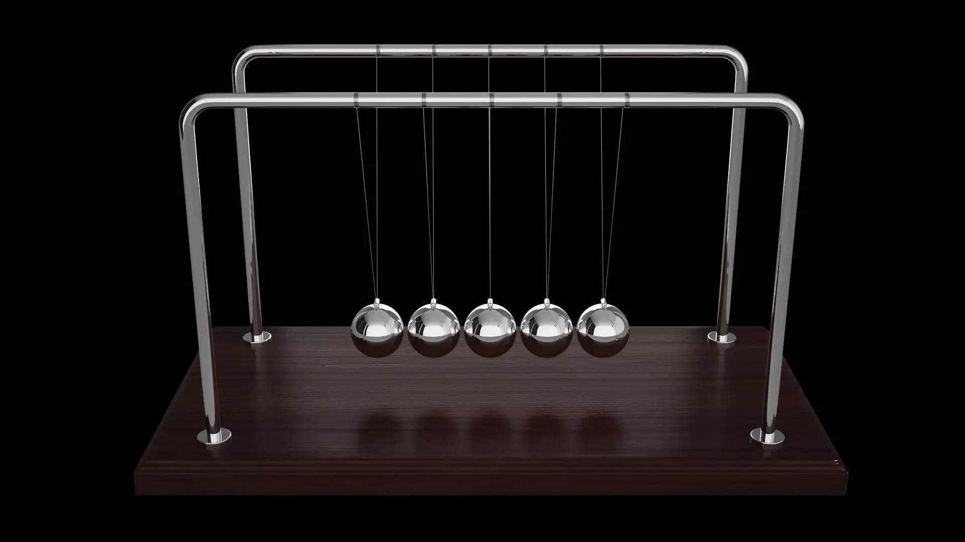 Newtons Cradle 3D model_0