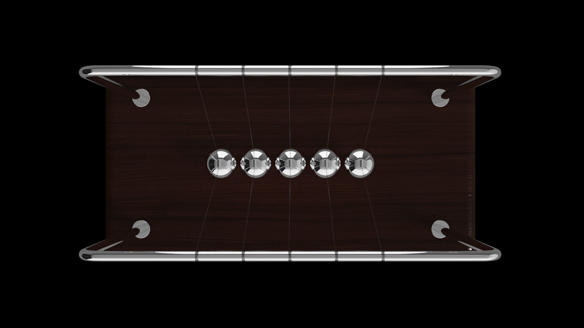 Newtons Cradle 3D model_3