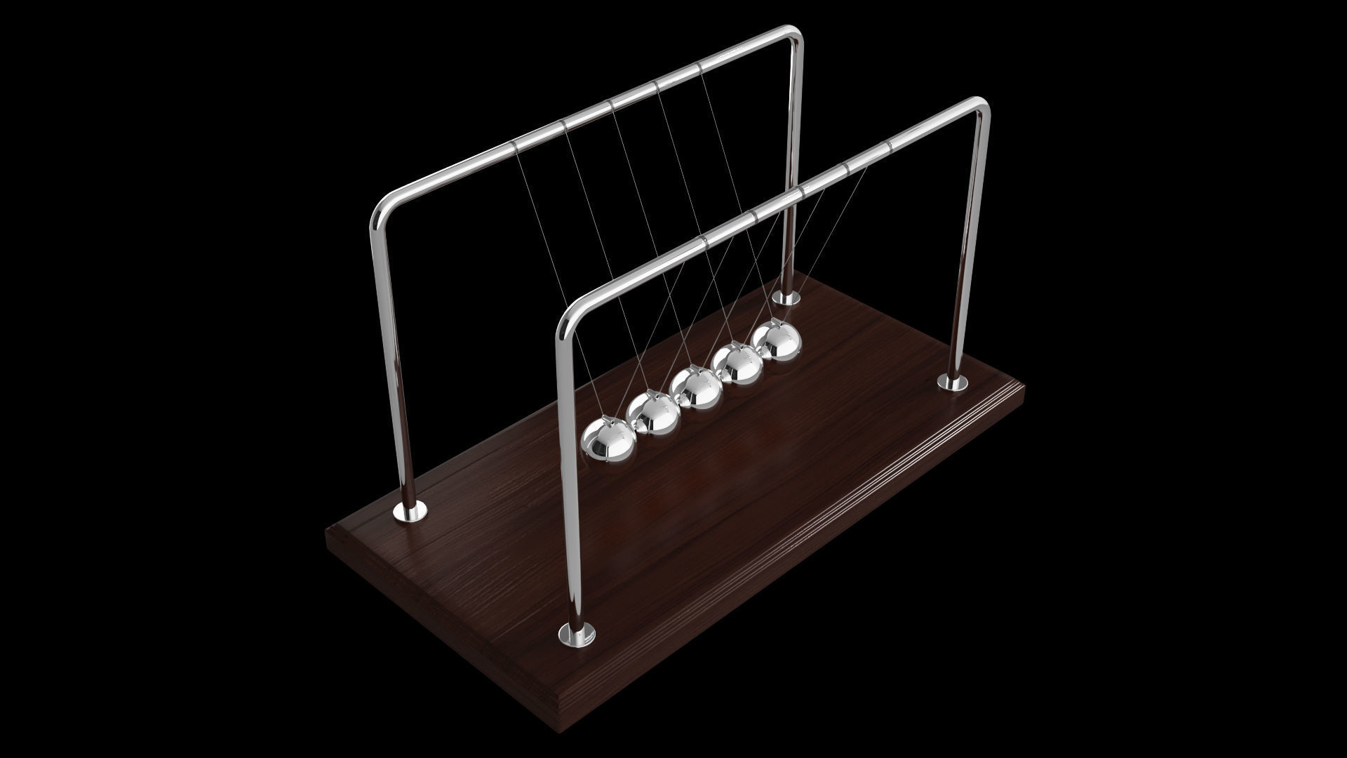Newtons Cradle 3D model_1