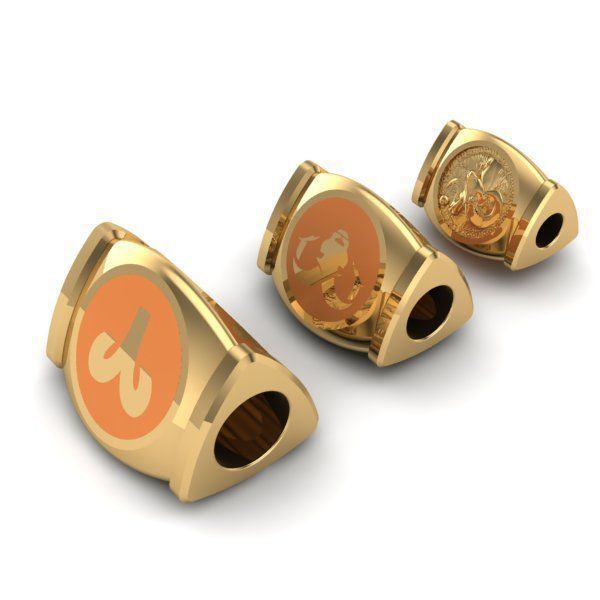 CHARMS gold zodiac ring 3D print model_2