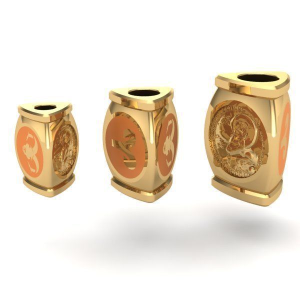 CHARMS gold zodiac ring 3D print model_1
