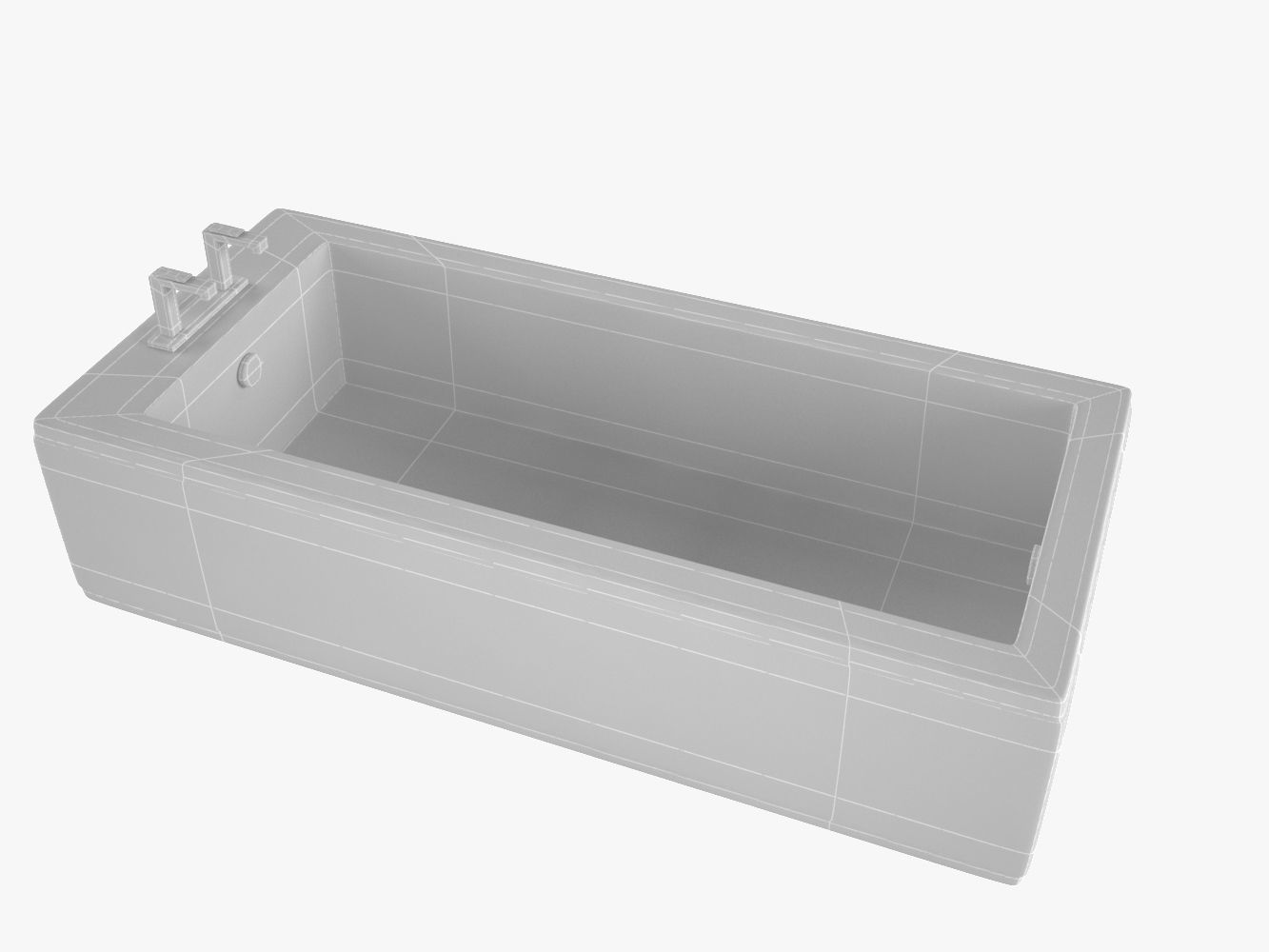 Bath Model bathtub 3D model_7