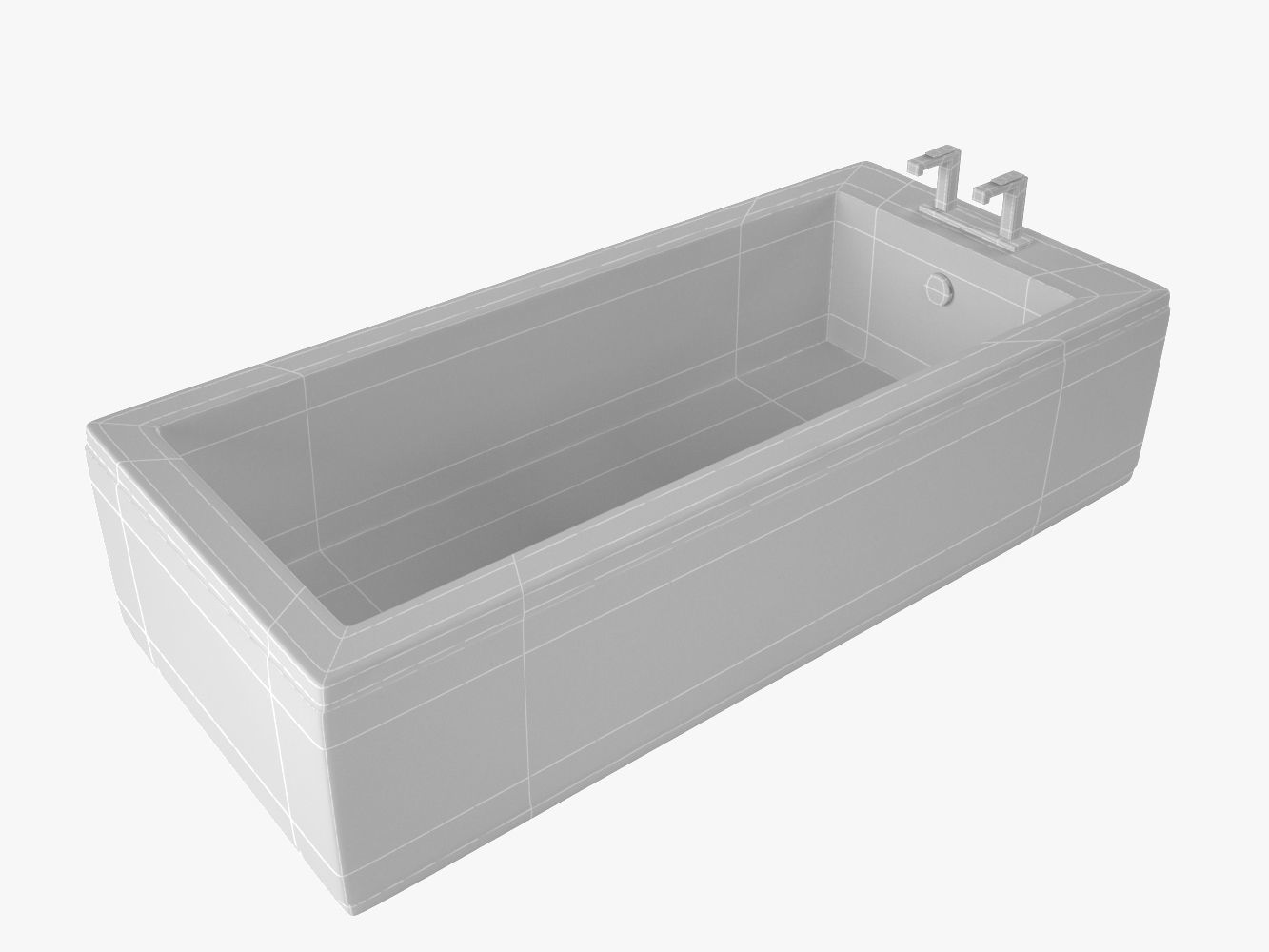 Bath Model bathtub 3D model_5