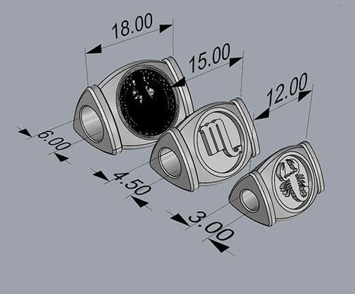 CHARMS zodiac - zodiac - zodiac - zodiac - zodia 3D print model_4