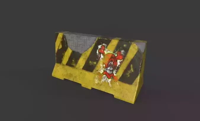 CONCRETE BARRIER LOW-POLY