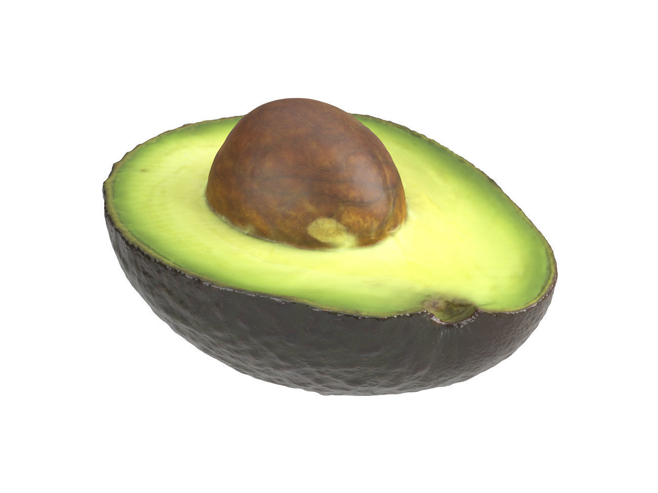 Photorealistic Avocado Half 3D Scan  3D model_1
